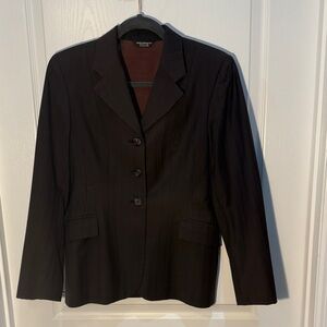 Grand Prix Equestrian Riding Show Jacket Dark Brown Pockets 3 Button Size 12R